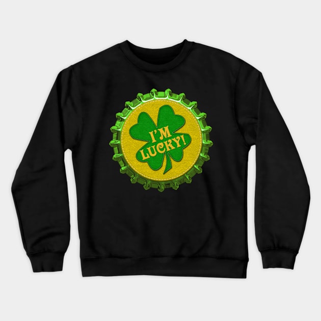 St. Patrick's Day Magnet and Sticker | I'm Lucky by Cherie(c)2022 Crewneck Sweatshirt by CheriesArt